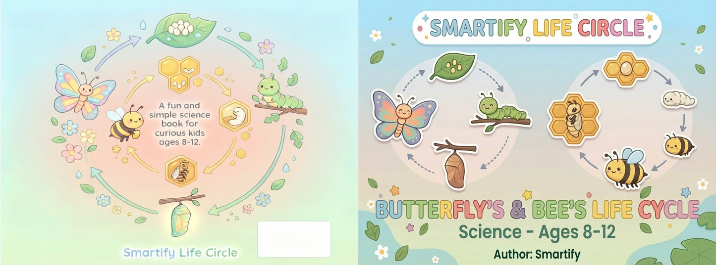 Educated Video: Butterfly and Bee Life Cycles for Kids | Nature Science Book Ages 8-12