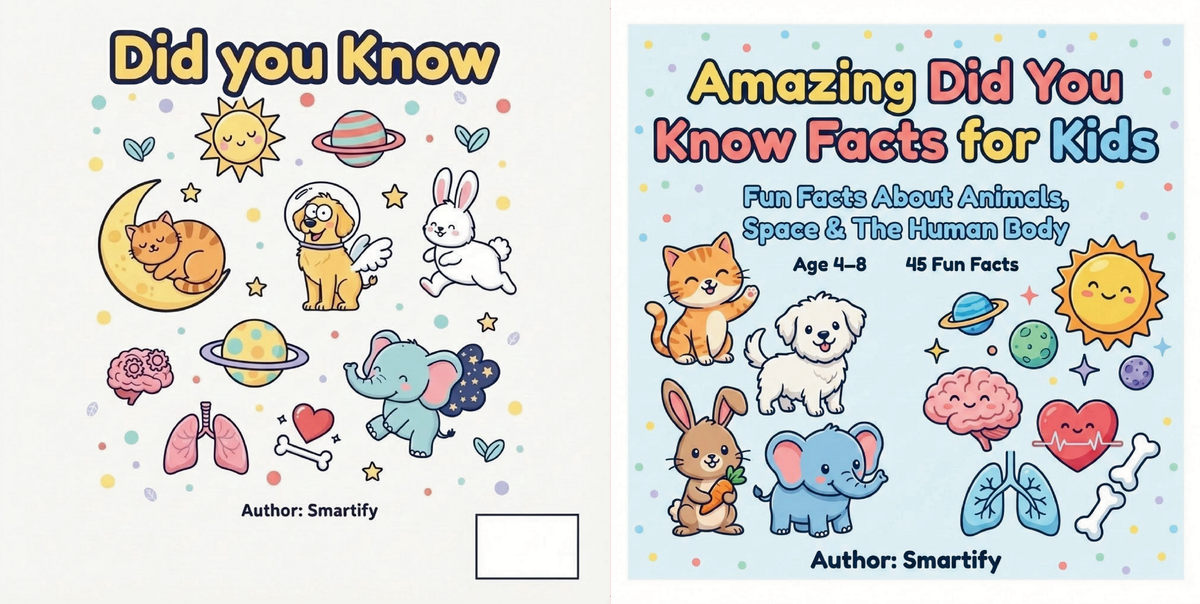 Fun Science Facts for Kids: Animals, Space & the Human Body : Did You Know Facts for Curious Kids: Educational Facts About Animals, Space, and the Human Body for Ages 4-8