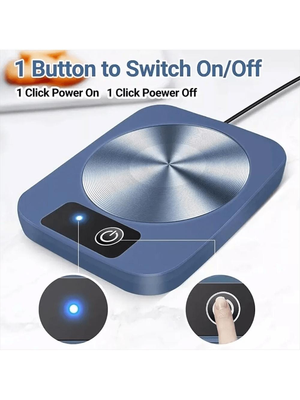 Smart Electric Cup Mug Warmer Coffee Tea Milk Drink Auto Heater Pad Office Home