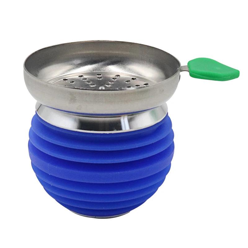Silicone Metal Hookah Bowl Narguile Shisha Charcoal Holder Smoking Accessories