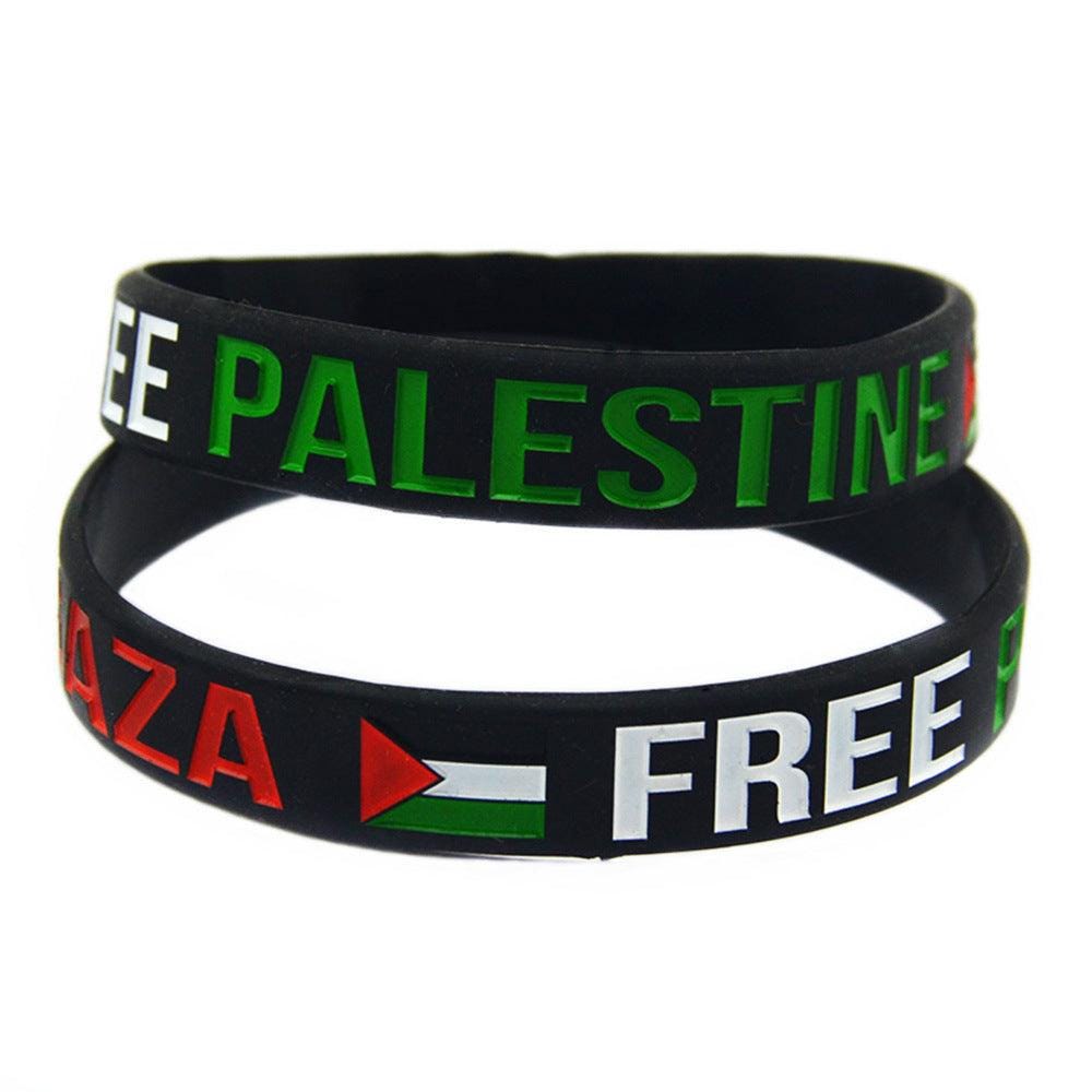 Palestine Flag Silicone Wristband Palestine Bracelet Gaza Palestine Bracelet