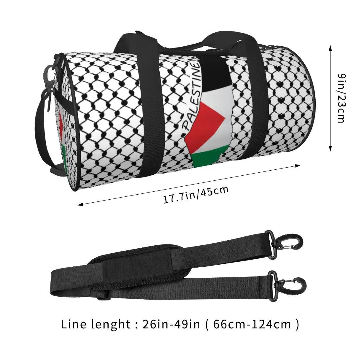 Palestine Flag Map Travel Bag Kufiya Hatta Swimming Gym Bag Men's Design Large Capacity