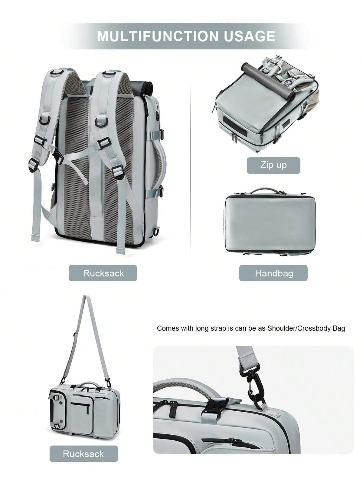 Travel Laptop Backpack for Men & Women with USB Charging Port Fits 16.5 Inch Notebook Rucksack