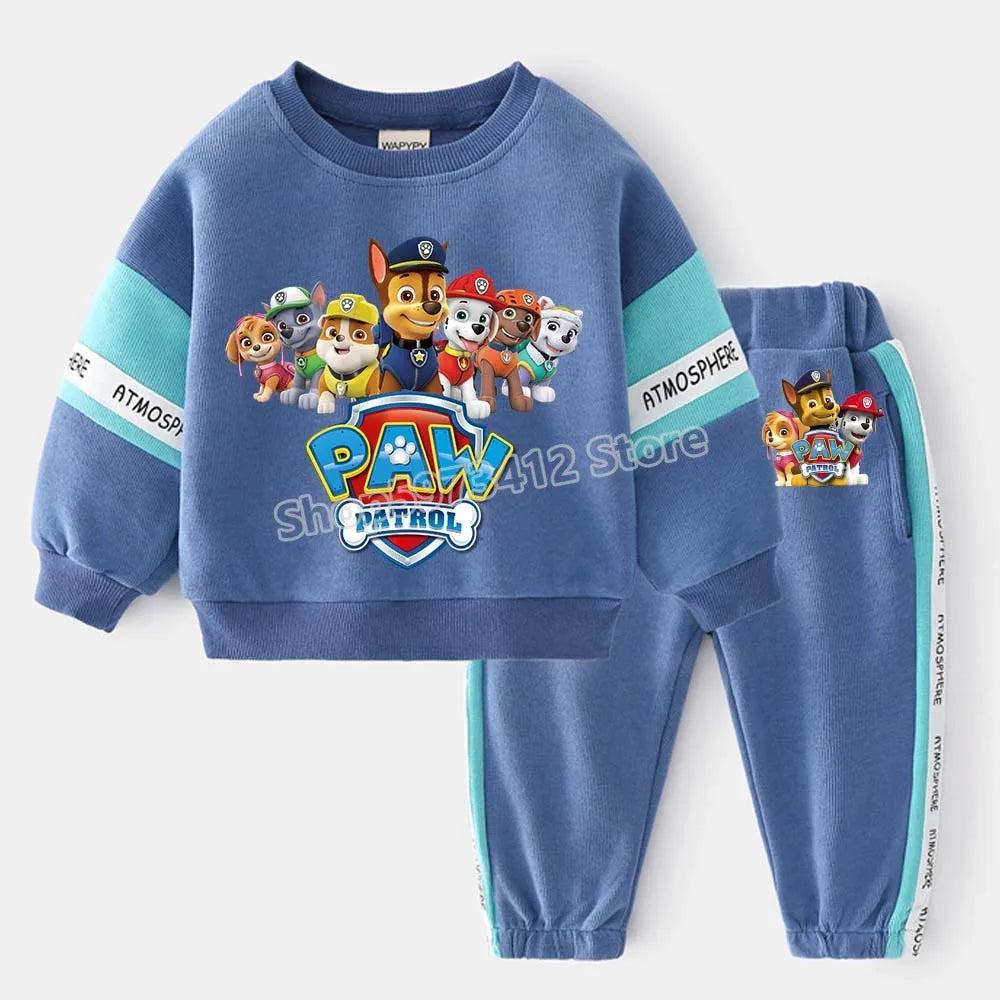 001- Hot Game Paw patrols Children Clothes Boy Girl Sweater Fleece Pullover Sweatshirt Pants Kid Tracksuit Winter Autumn Sportswear