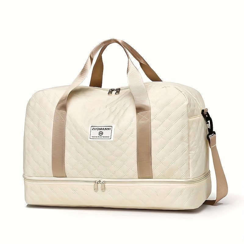 Luxurious Oversized Duffel Bag - Stylish and Durable with Waterproof Compartment, Multi-Functional Carry & Handy and Side Pockets