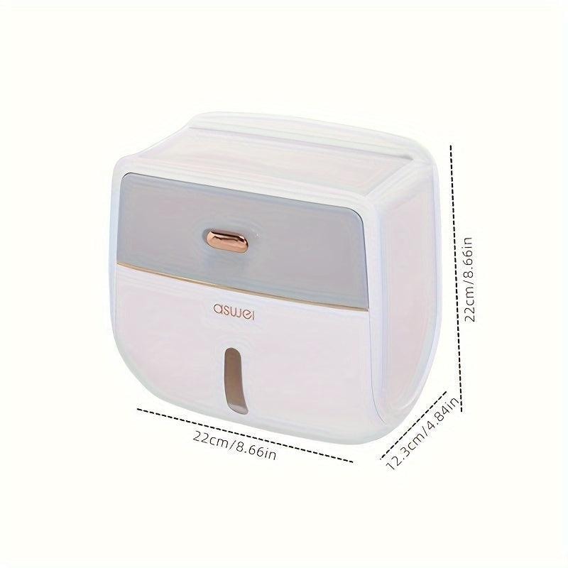 Toilet Roll Paper, Holder Large Capacity, Tissue Storage Box, Wall Mounted, Waterproof, Bathroom Accessories