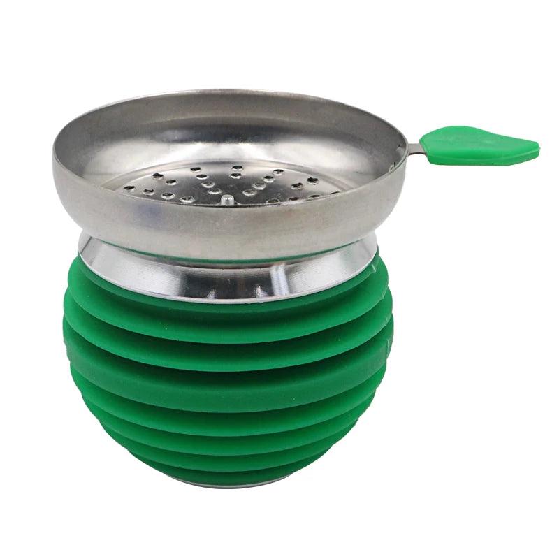 Silicone Metal Hookah Bowl Narguile Shisha Charcoal Holder Smoking Accessories