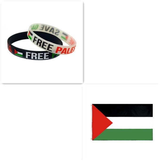 Palestine Flag Silicone Wristband Palestine Bracelet Gaza Palestine Bracelet