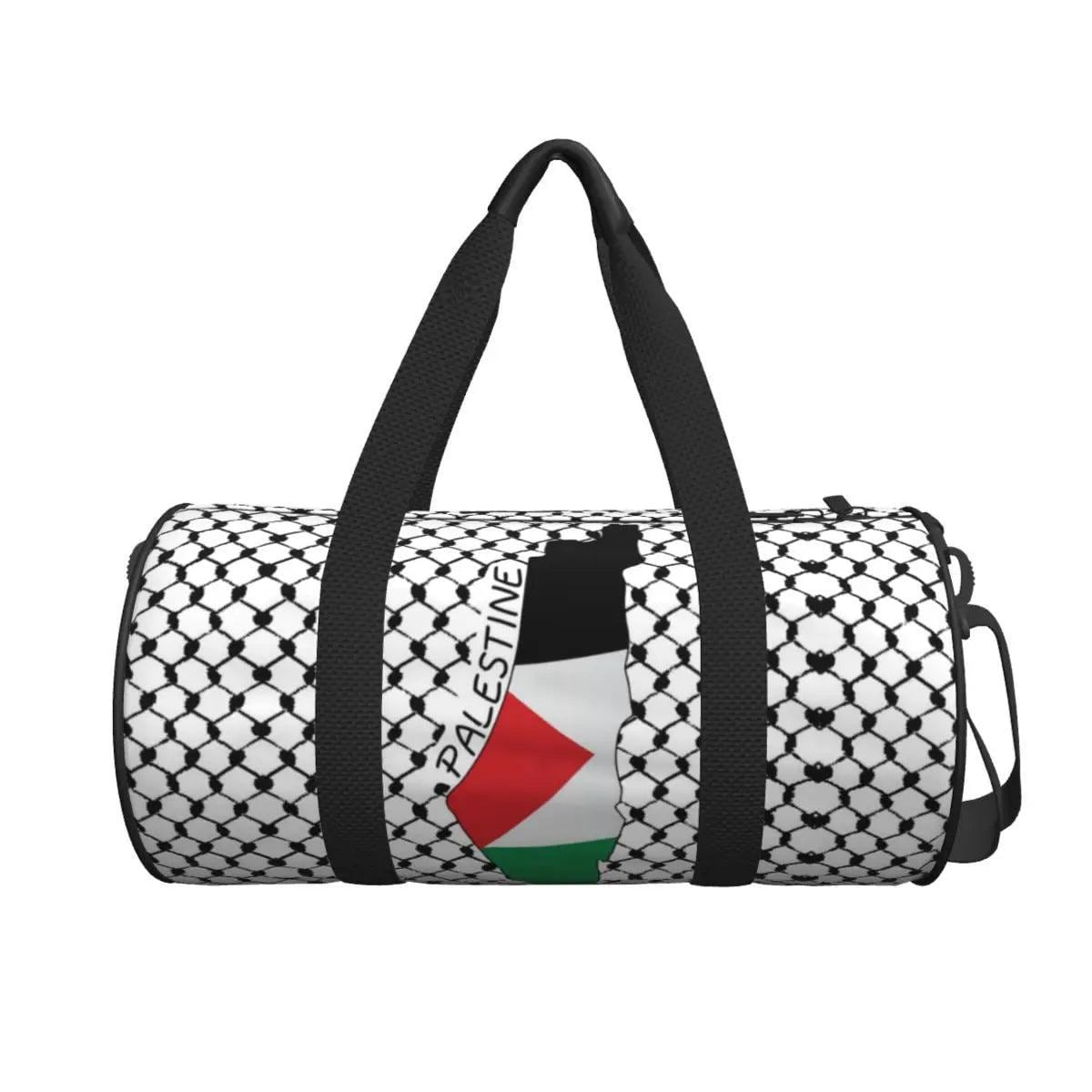 Palestine Flag Map Travel Bag Kufiya Hatta Swimming Gym Bag Men's Design Large Capacity