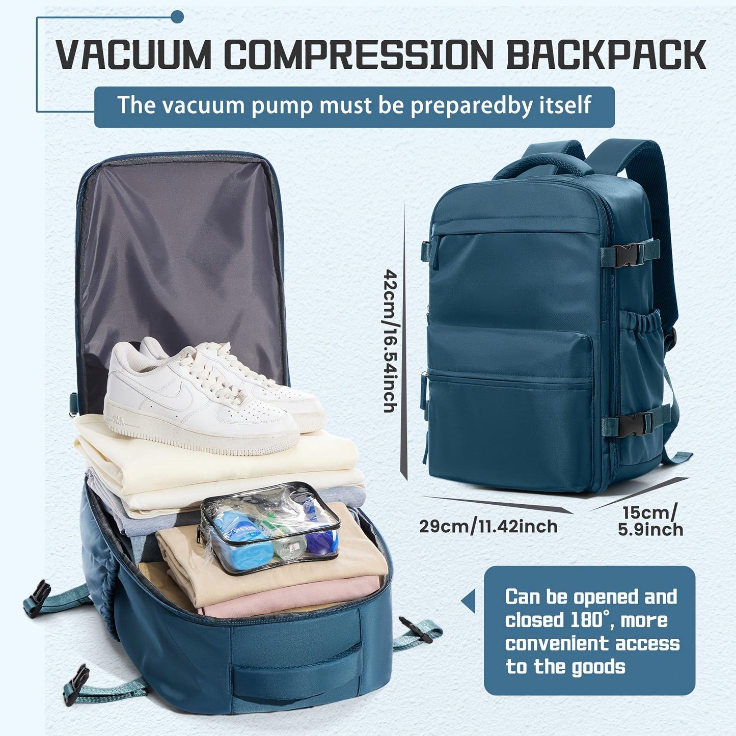 Fashionable Women'S Backpack, Men'S Business Travel Bag, Vacuum Compressed Travel, Multifunctional Laptop Bag, Short-Term Business Trip