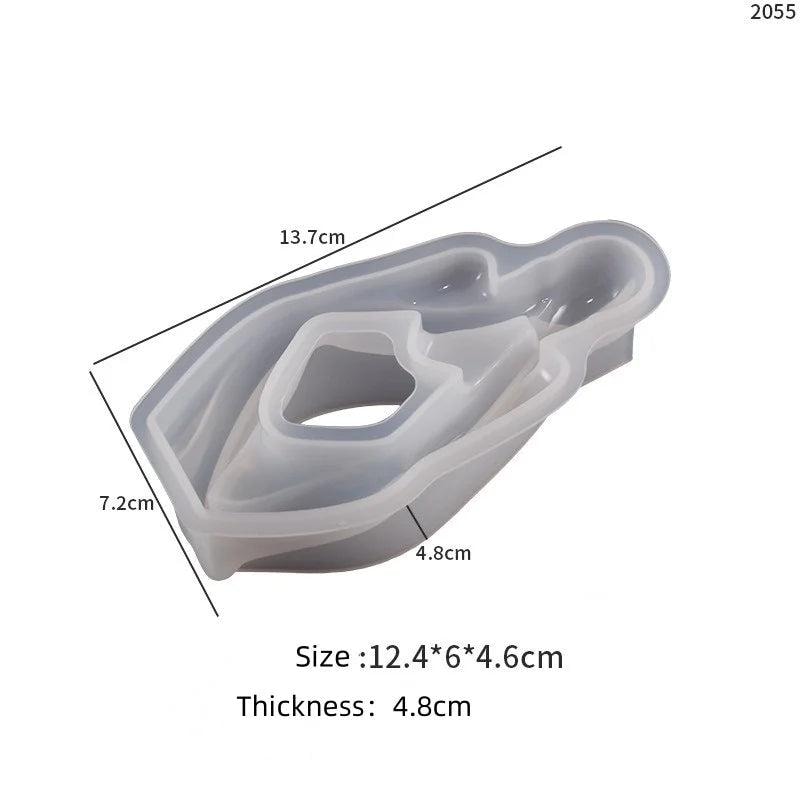 001- DIY Deep Reflection on Human Candle Ornament Silicone Molds Gypsum Candlestick Desktop Decoration Pendant Resin Mold Handicrafts