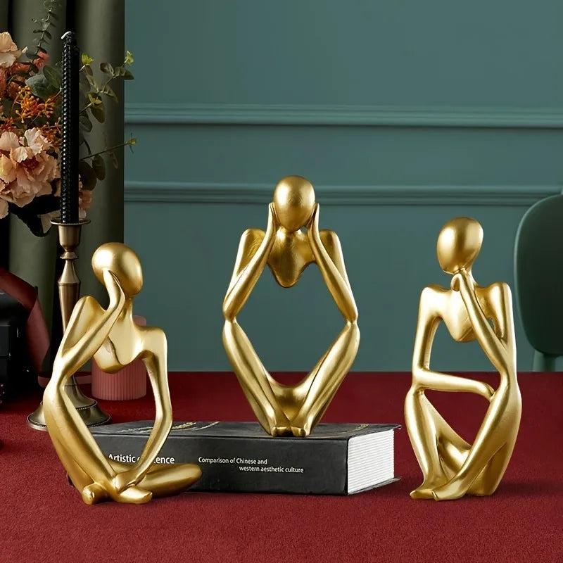 001- DIY Deep Reflection on Human Candle Ornament Silicone Molds Gypsum Candlestick Desktop Decoration Pendant Resin Mold Handicrafts
