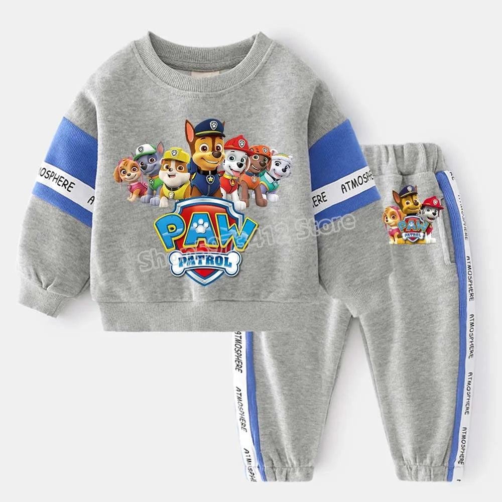 001- Hot Game Paw patrols Children Clothes Boy Girl Sweater Fleece Pullover Sweatshirt Pants Kid Tracksuit Winter Autumn Sportswear