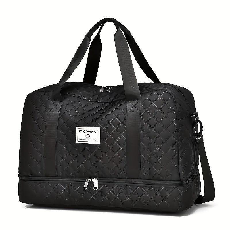 Luxurious Oversized Duffel Bag - Stylish and Durable with Waterproof Compartment, Multi-Functional Carry & Handy and Side Pockets