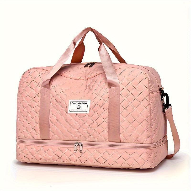 Luxurious Oversized Duffel Bag - Stylish and Durable with Waterproof Compartment, Multi-Functional Carry & Handy and Side Pockets