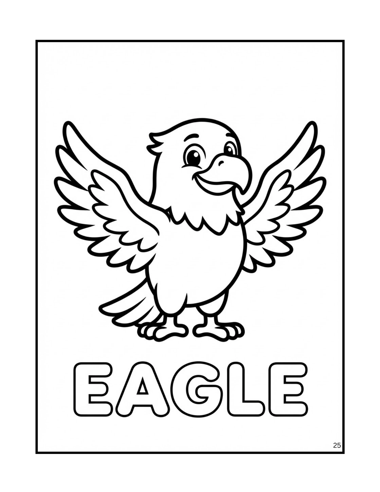 Kids Coloring Book Ages 5–10: 100 Easy Coloring Pages of Animals, Birds, Fish, Dinosaurs, Plants, and Everyday Tools