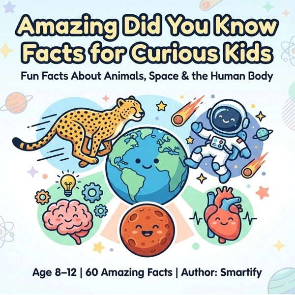 Fun Science Facts for Kids: Animals, Space & the Human Body : Did You Know Facts for Curious Kids: Educational Facts About Animals, Space, and the Human Body for Ages 8-12