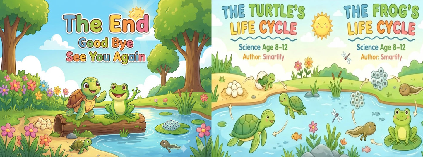Turtle and Frog Life Cycles for Kids, Nature Science Book for Ages 8-12