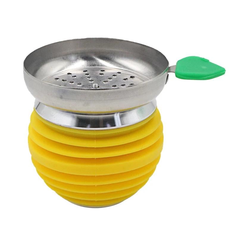 Silicone Metal Hookah Bowl Narguile Shisha Charcoal Holder Smoking Accessories