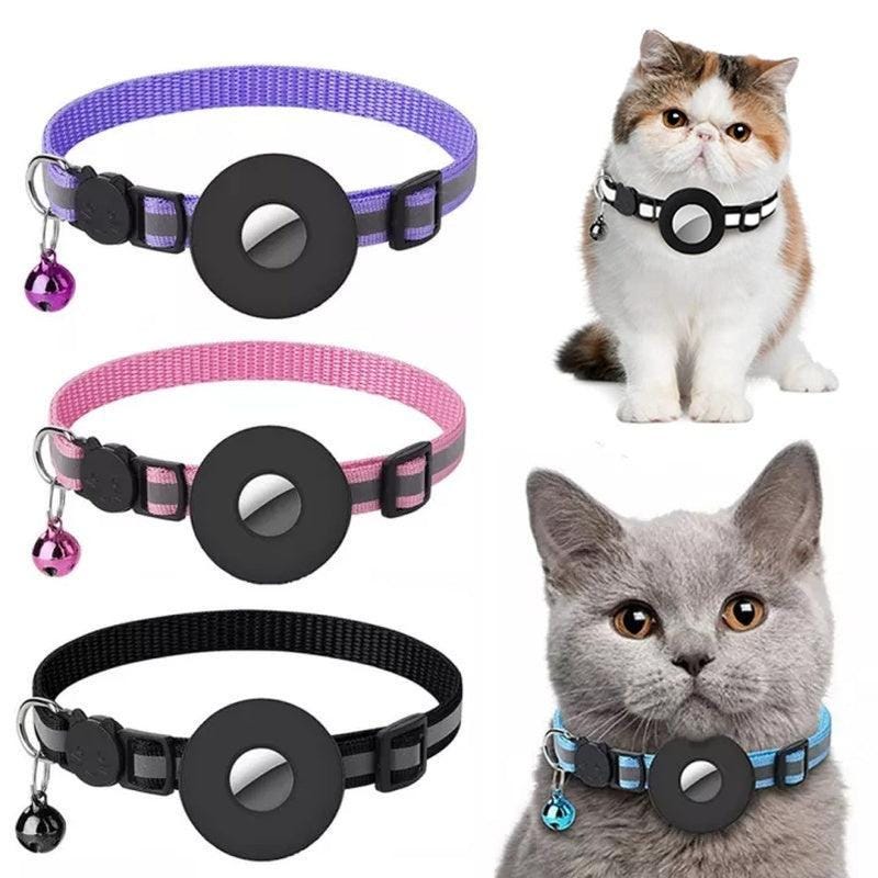 Reflective Collar Waterproof Holder Case for Air tag Protective Cover Cat Dog Kitten Puppy Nylon