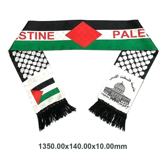 Double Side Palestine Shawl Waterproof Palestinian National Flag Shawl Sunproof Colorfast for Football Team