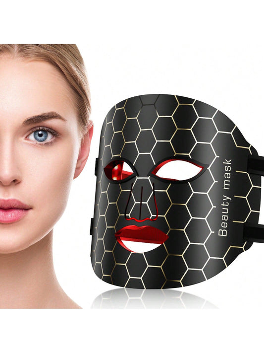 Red Light Mask For Face, 7 Color LED Light Face Mask, Suitable For Acne-Prone, Sensitive, Flabby, Dull Skin, Travel Home Use