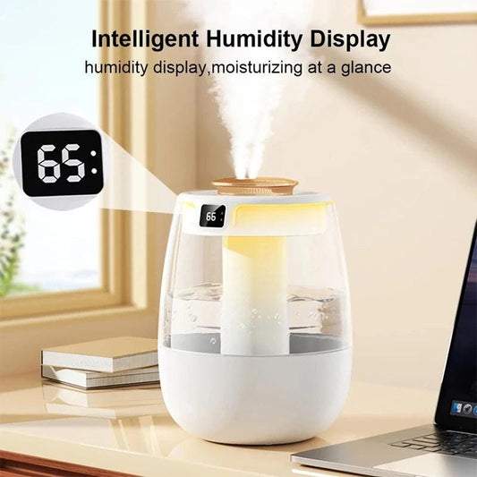 1300ML Air Humidifier Aroma Humidifier Double Spray Port Essential Oil Diffuser USB Water Humidifier with Light for Home Car