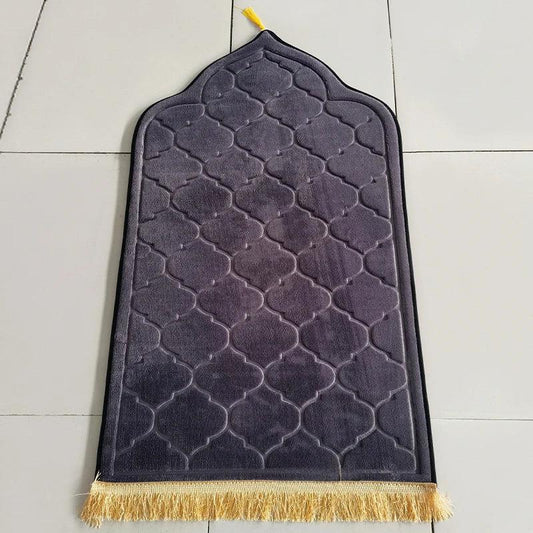 Flannel Prayer Mat Worship, Embossing Floor Carpets Non-Slip Soft Portable