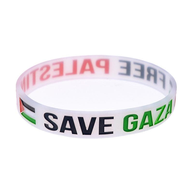 Palestine Flag Silicone Wristband Palestine Bracelet Gaza Palestine Bracelet