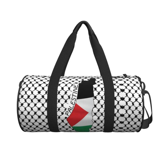 Palestine Flag Map Travel Bag Kufiya Hatta Swimming Gym Bag Men's Design Large Capacity