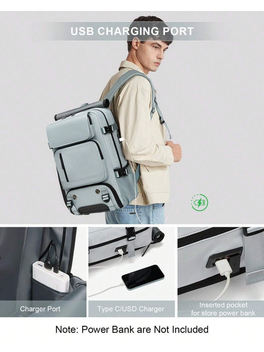 Travel Laptop Backpack for Men & Women with USB Charging Port Fits 16.5 Inch Notebook Rucksack