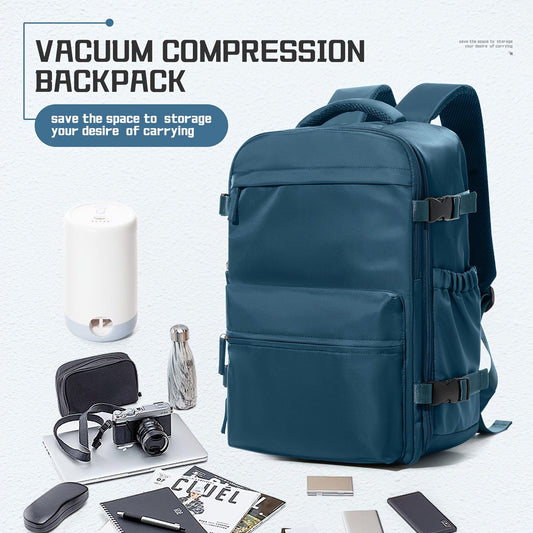 Fashionable Women'S Backpack, Men'S Business Travel Bag, Vacuum Compressed Travel, Multifunctional Laptop Bag, Short-Term Business Trip
